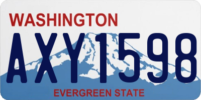 WA license plate AXY1598