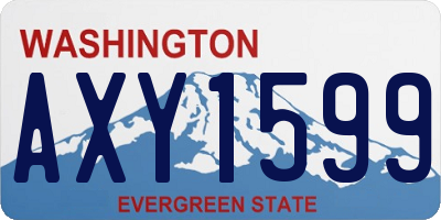 WA license plate AXY1599
