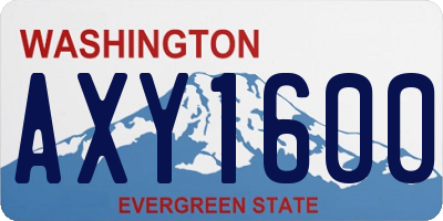 WA license plate AXY1600