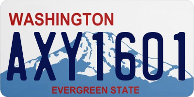 WA license plate AXY1601