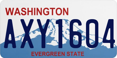 WA license plate AXY1604