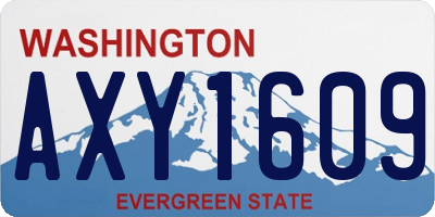 WA license plate AXY1609