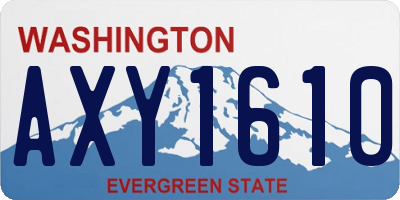 WA license plate AXY1610