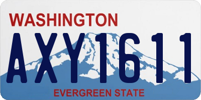 WA license plate AXY1611