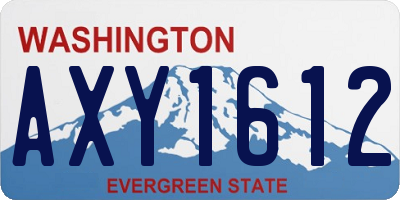 WA license plate AXY1612