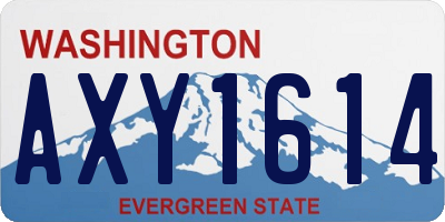 WA license plate AXY1614