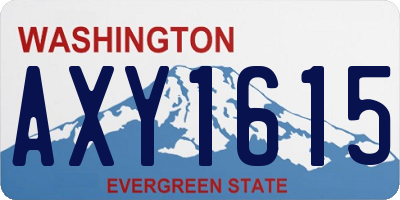 WA license plate AXY1615