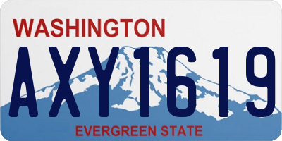 WA license plate AXY1619