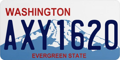 WA license plate AXY1620