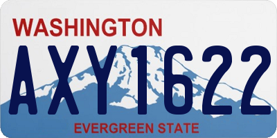 WA license plate AXY1622