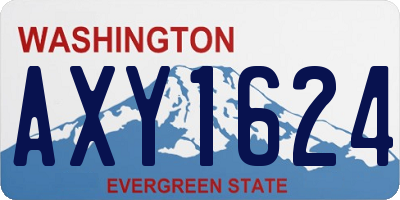 WA license plate AXY1624
