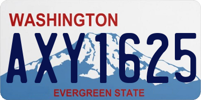 WA license plate AXY1625