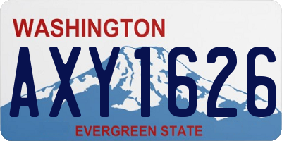 WA license plate AXY1626