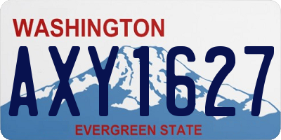 WA license plate AXY1627