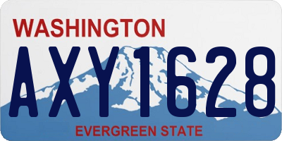 WA license plate AXY1628