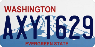 WA license plate AXY1629