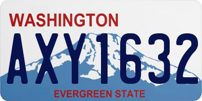 WA license plate AXY1632