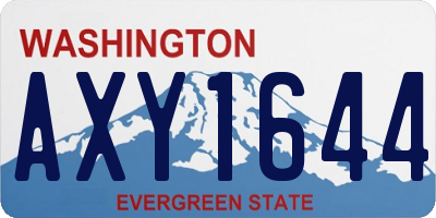 WA license plate AXY1644