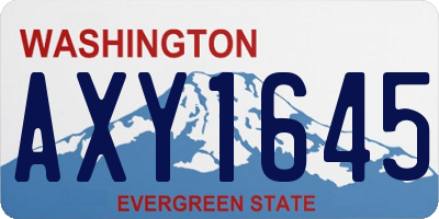 WA license plate AXY1645
