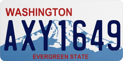 WA license plate AXY1649