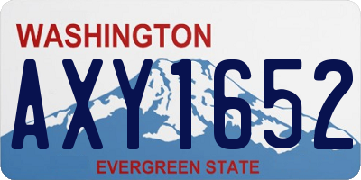 WA license plate AXY1652