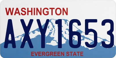 WA license plate AXY1653