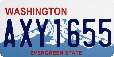 WA license plate AXY1655