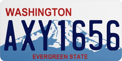 WA license plate AXY1656