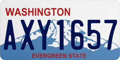 WA license plate AXY1657