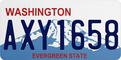 WA license plate AXY1658
