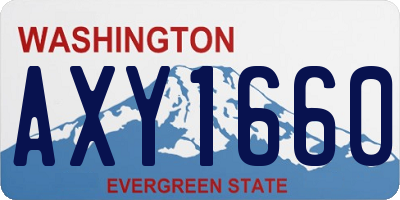 WA license plate AXY1660