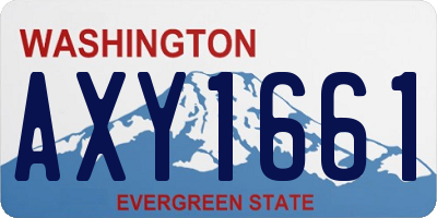 WA license plate AXY1661