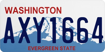 WA license plate AXY1664