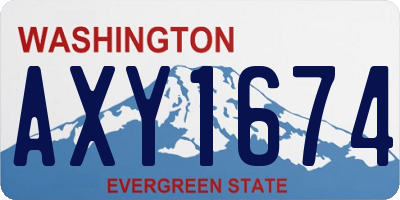WA license plate AXY1674