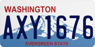 WA license plate AXY1676
