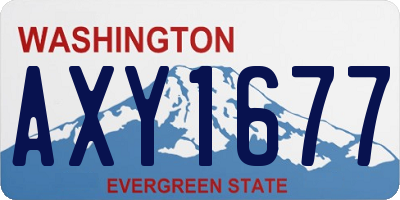 WA license plate AXY1677