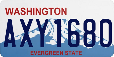 WA license plate AXY1680