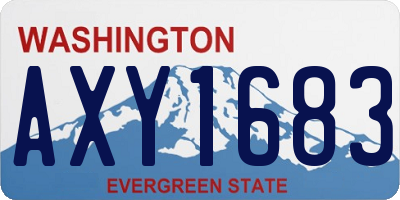 WA license plate AXY1683