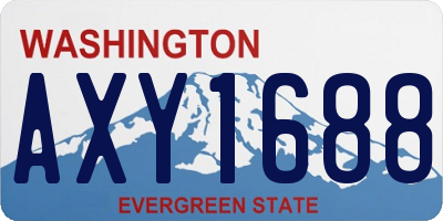 WA license plate AXY1688
