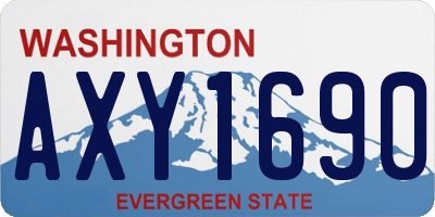 WA license plate AXY1690