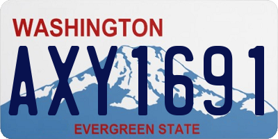 WA license plate AXY1691