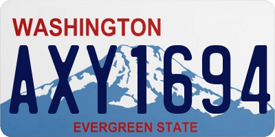 WA license plate AXY1694