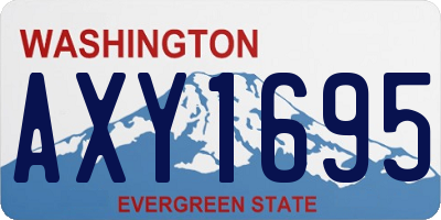 WA license plate AXY1695