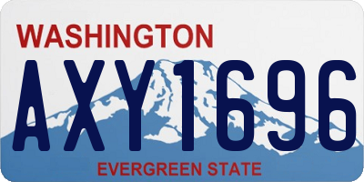 WA license plate AXY1696