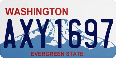 WA license plate AXY1697