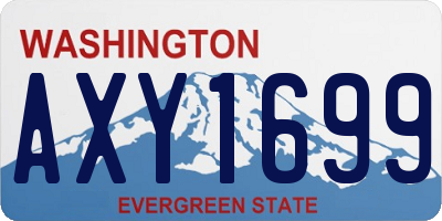WA license plate AXY1699
