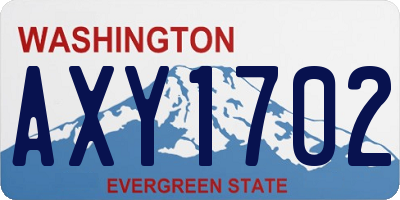 WA license plate AXY1702