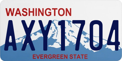 WA license plate AXY1704