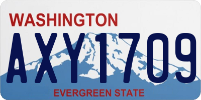 WA license plate AXY1709