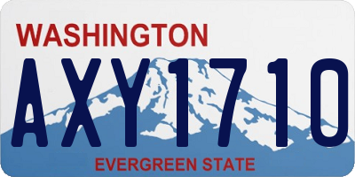 WA license plate AXY1710